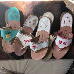 EUC Embroidered Jack Rogers Sandals